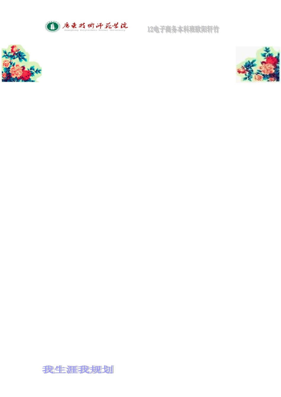 大学生电商专业的职业生涯规划书_第2页