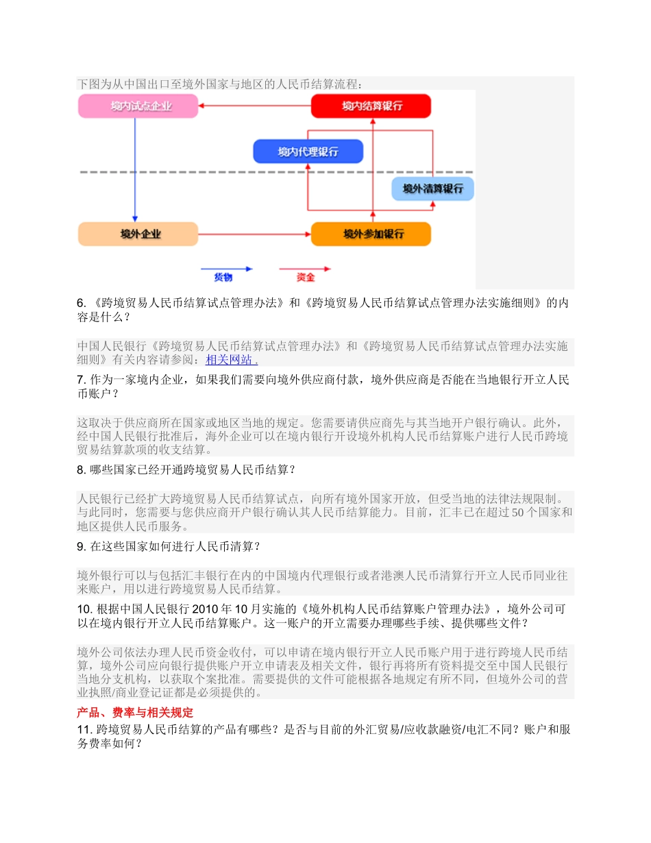 汇丰跨境人民币结算业务_第2页