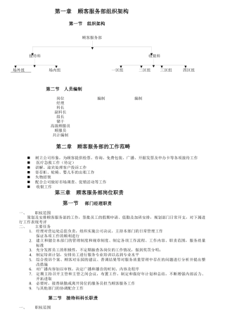 某游乐园顾客服务部手册
