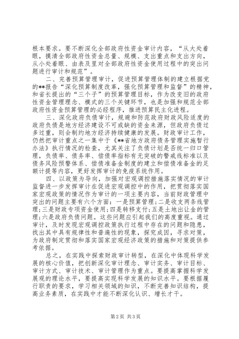 20XX年财政审计处工作计划范文_第2页