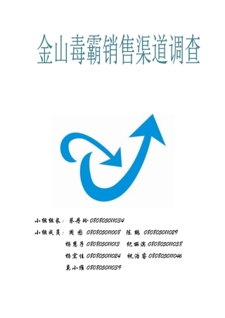 金山毒霸销售渠道调查