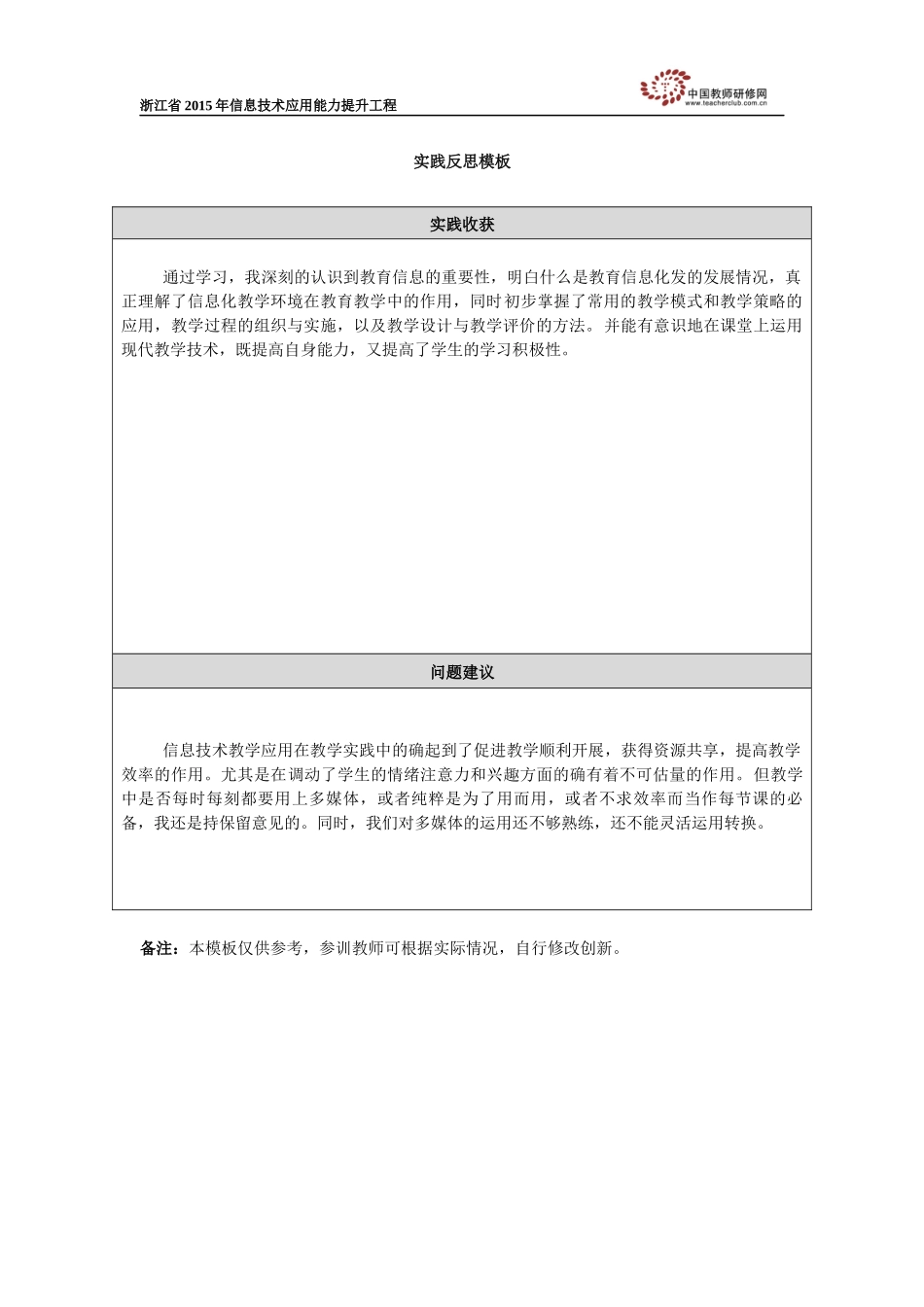吴冬萍实践反思模板_第1页