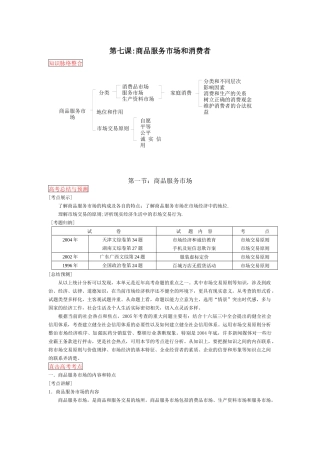 第七课商品服务市场和消费者