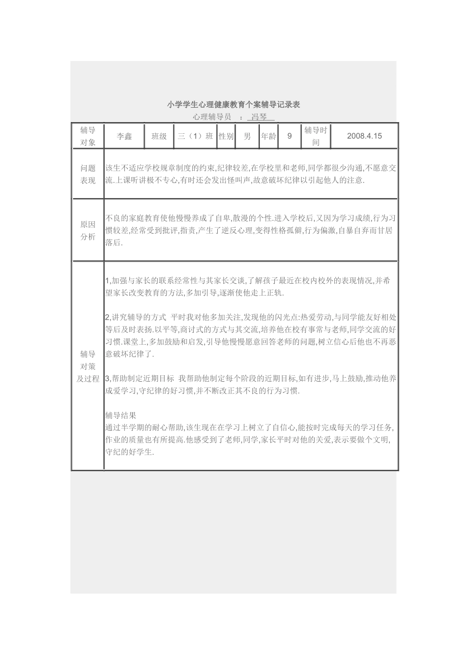 小学心理辅导记录_第3页
