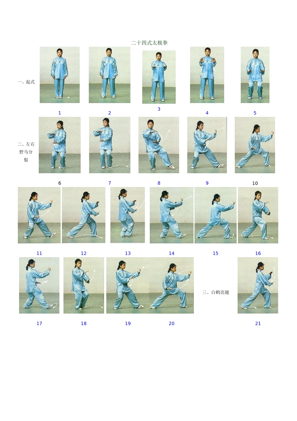 二十四式太极拳图解_第1页