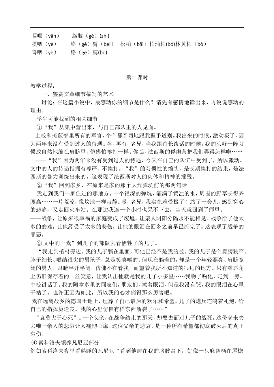 一个人的遭遇教案_第2页