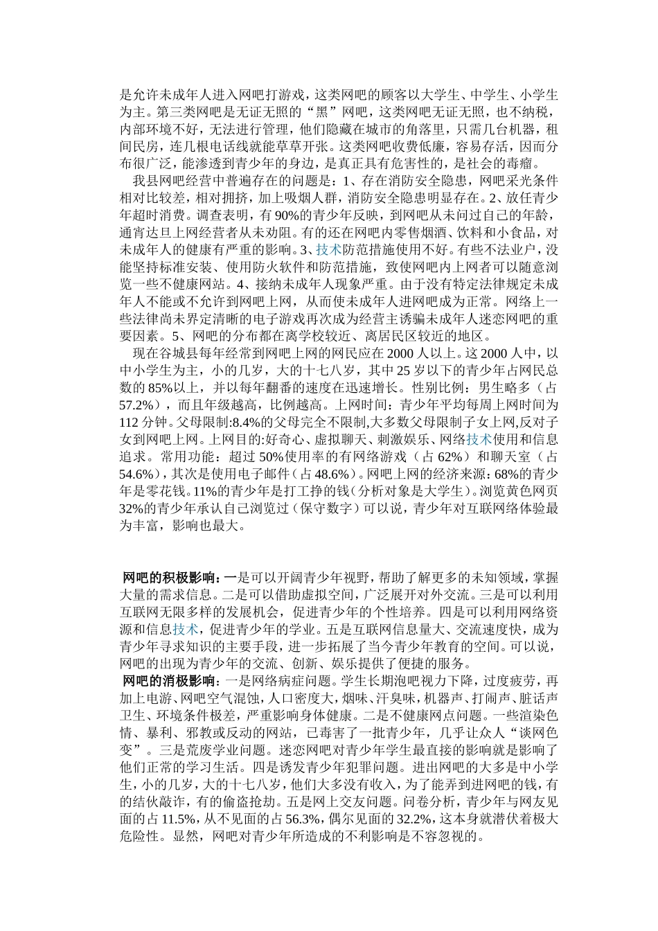 社会实践：网吧对青少年的影响_第2页