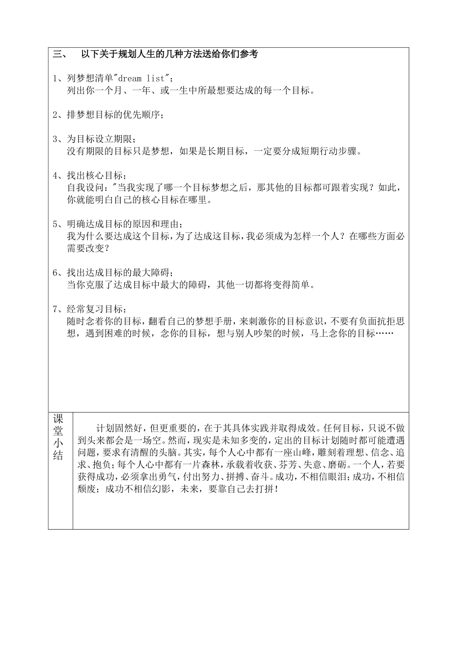 高中生人生规划发展指导教案_第2页