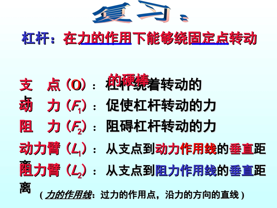 关于“杠杆的应用”的课堂教学演示课件_第2页