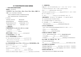 比较级和最高级英语