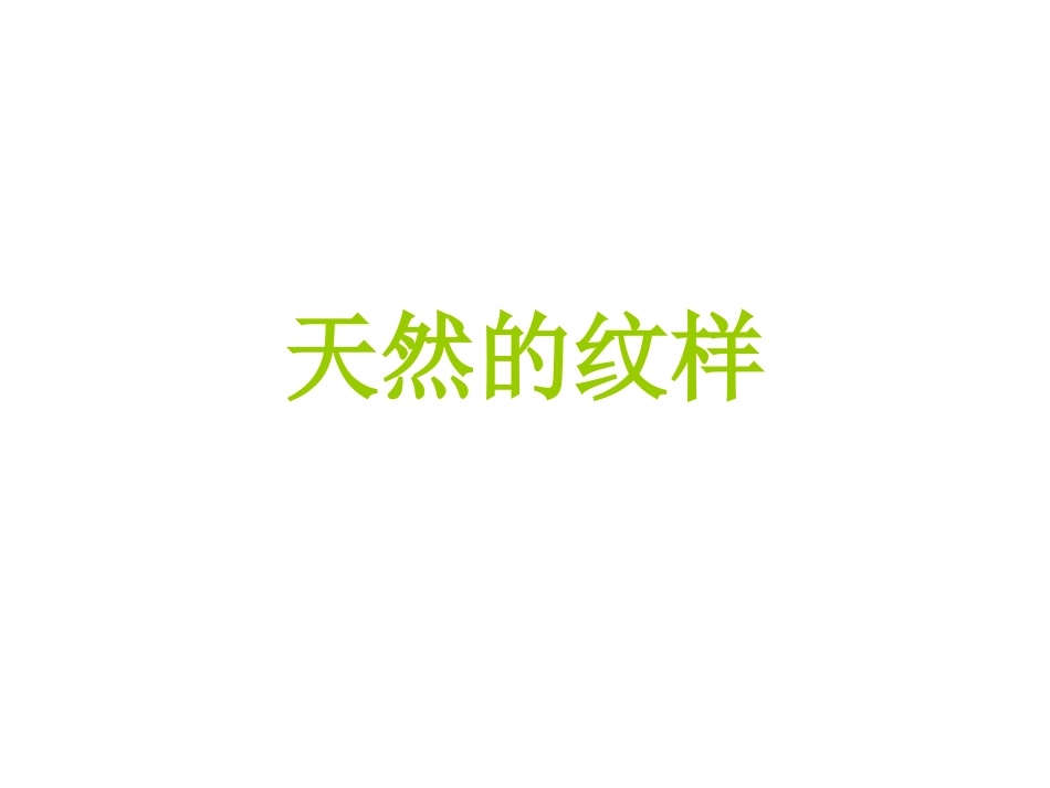(中小学精品）天然的斑纹_第1页