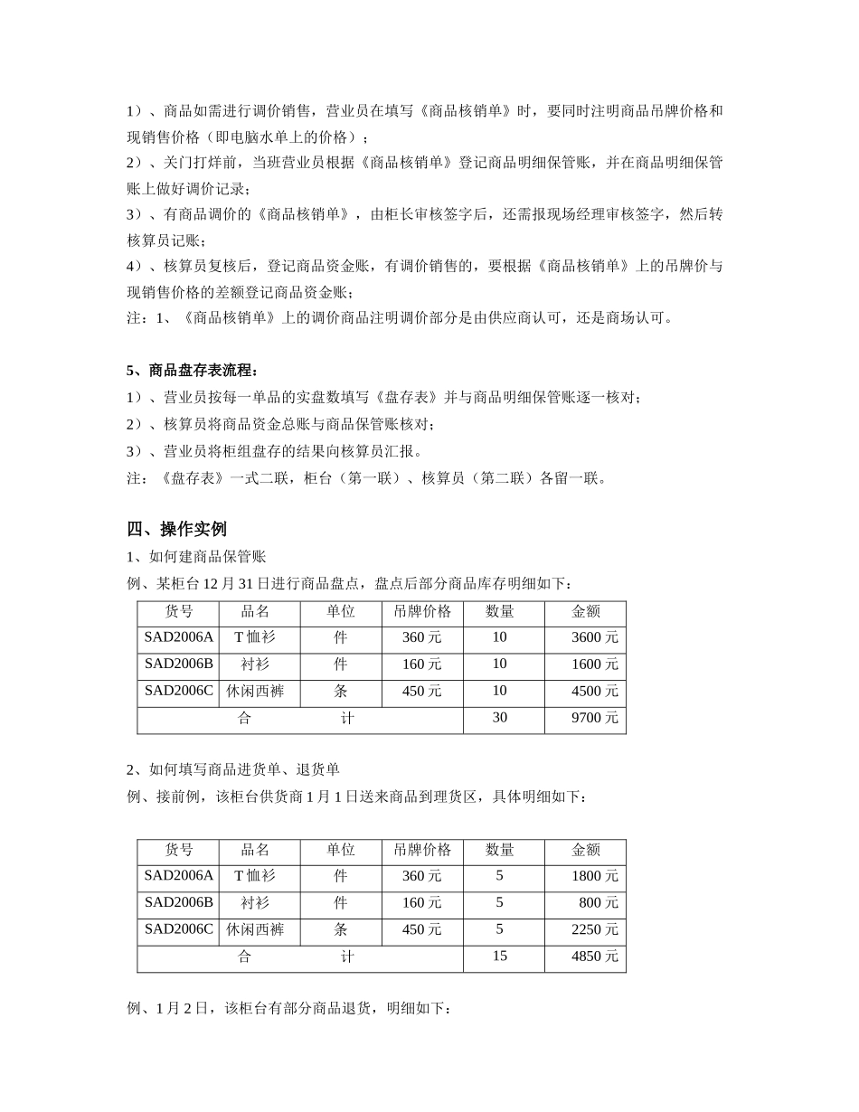 超市连锁百货商场联营专柜商品单品管理操作管理_第3页
