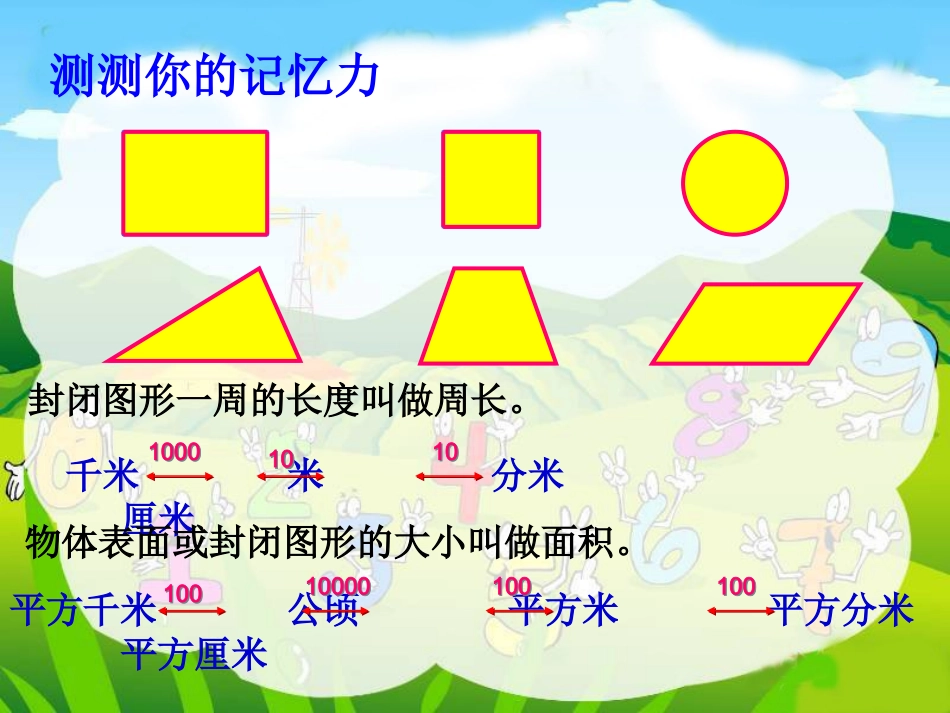 复习平面图形的周长与面积_第2页