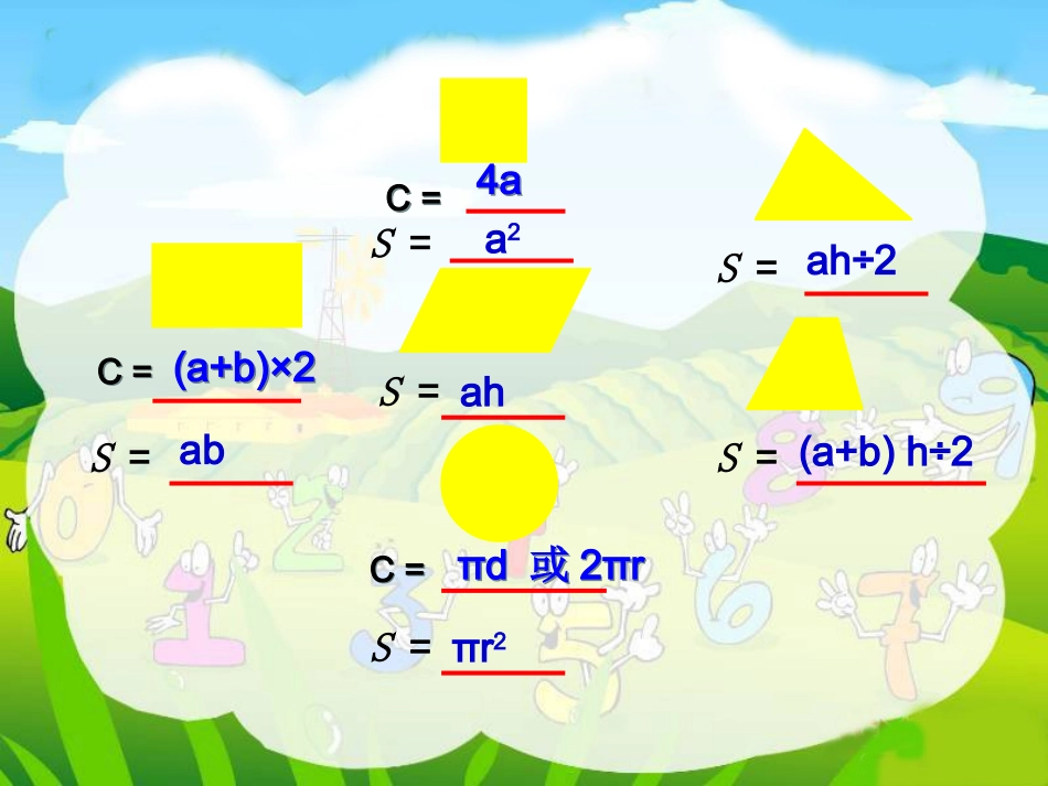 复习平面图形的周长与面积_第3页