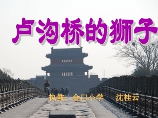 （中小学精品）卢沟桥的狮子