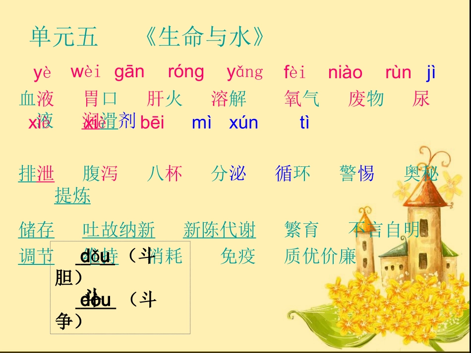 五年级（上）单元五“水”生字、词语、多音字汇集_第2页