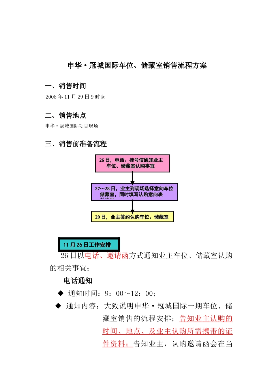 某国际车位储藏室销售流程方案分析_第1页