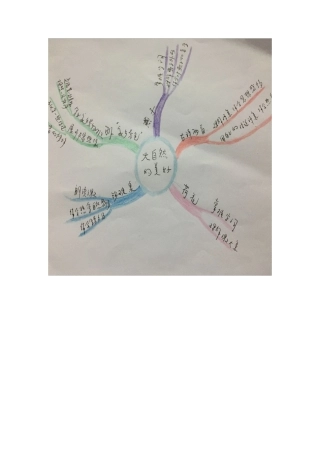 大自然的美好思维导图