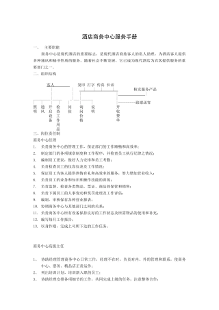 酒店商务中心服务手册（P）