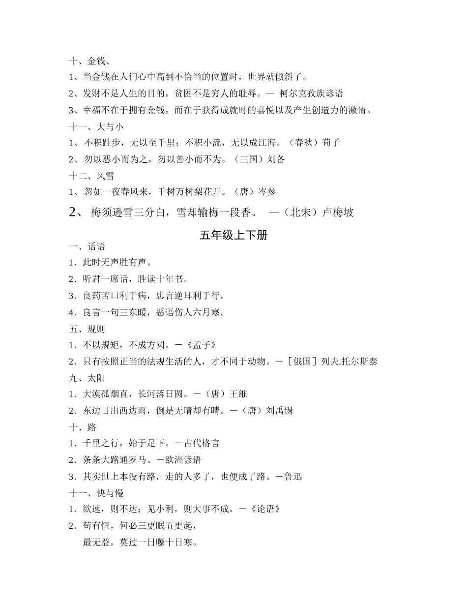 小学生必背名言警句_第3页
