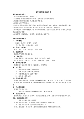 (初中)课外现代文阅读技巧+真题归类演练解析