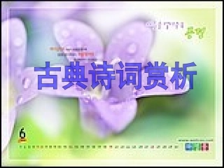 古典诗词赏析
