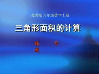 苏教版五年级上册《三角形面积计算练习课》
