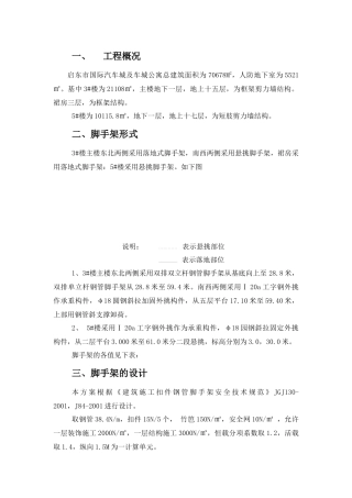 汽车城脚手架方案