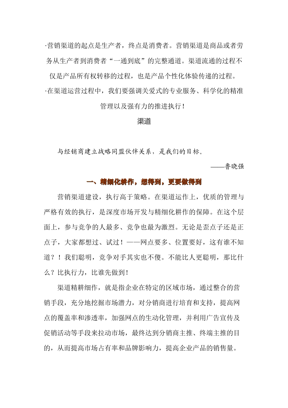 朵采内衣营销宝典之渠道策略 m    jasfjkd fhljkds lsdjfksd_第1页