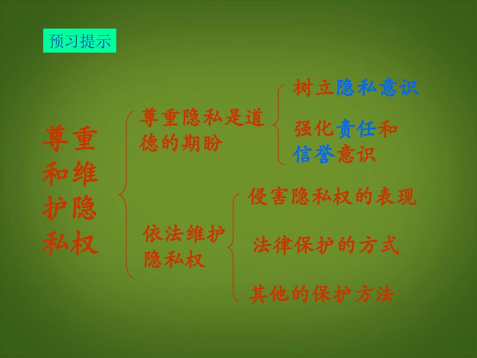 (中小学精品）六广中学八年级政治下册《尊重和维护隐私权》课件_第2页
