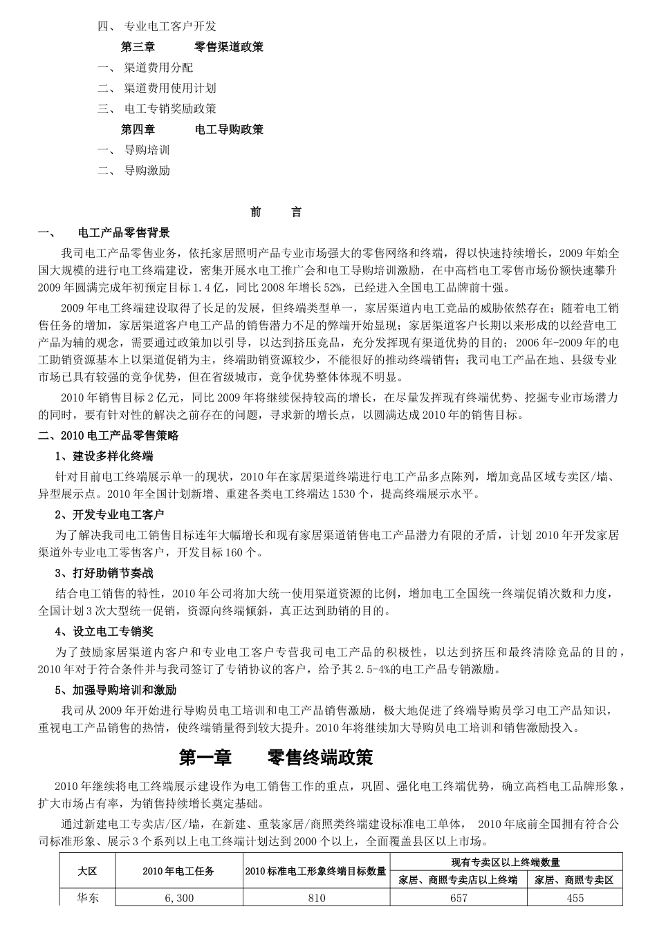 欧普照明电工产品销售政策汇编分销专业市场渠道_第3页
