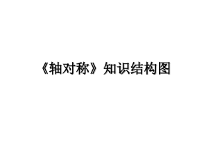 轴对称的知识结构图