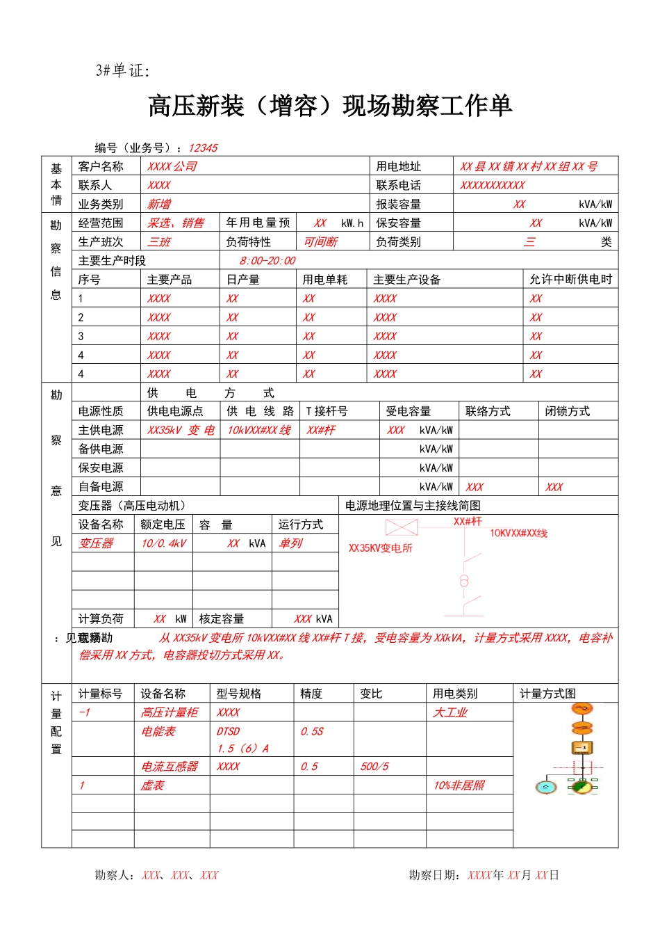 附件二业务工作传单范本_第3页