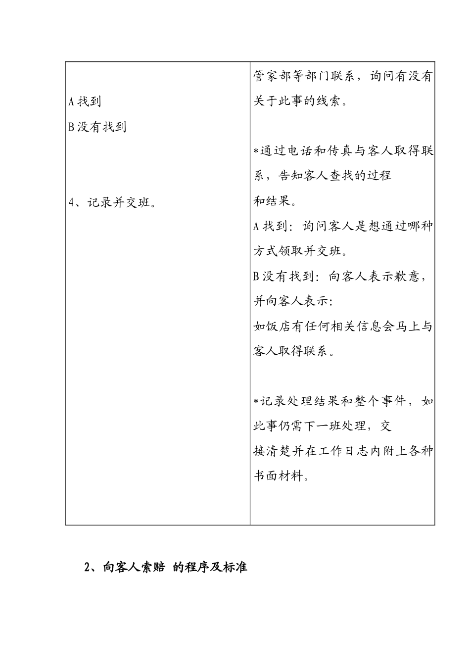 金色假日酒店服务经理工作流程_第3页