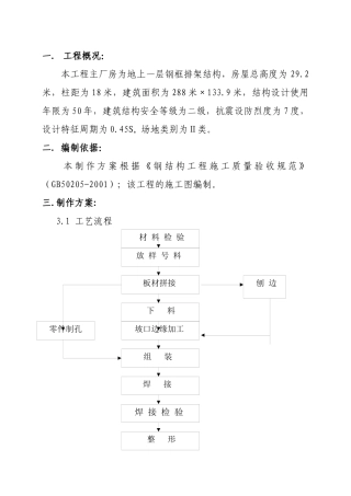 静子大件钢结构制作施工方案