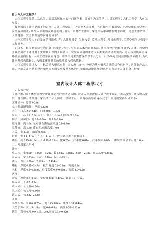 室内设计人体工程学尺寸