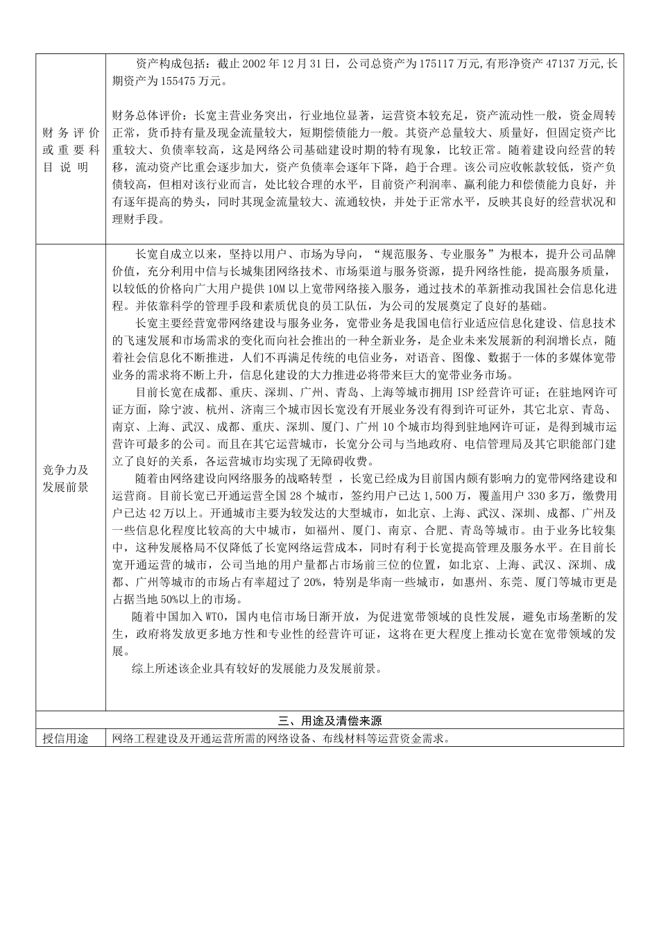 某宽带网络服务有限公司项目简要报告_第2页
