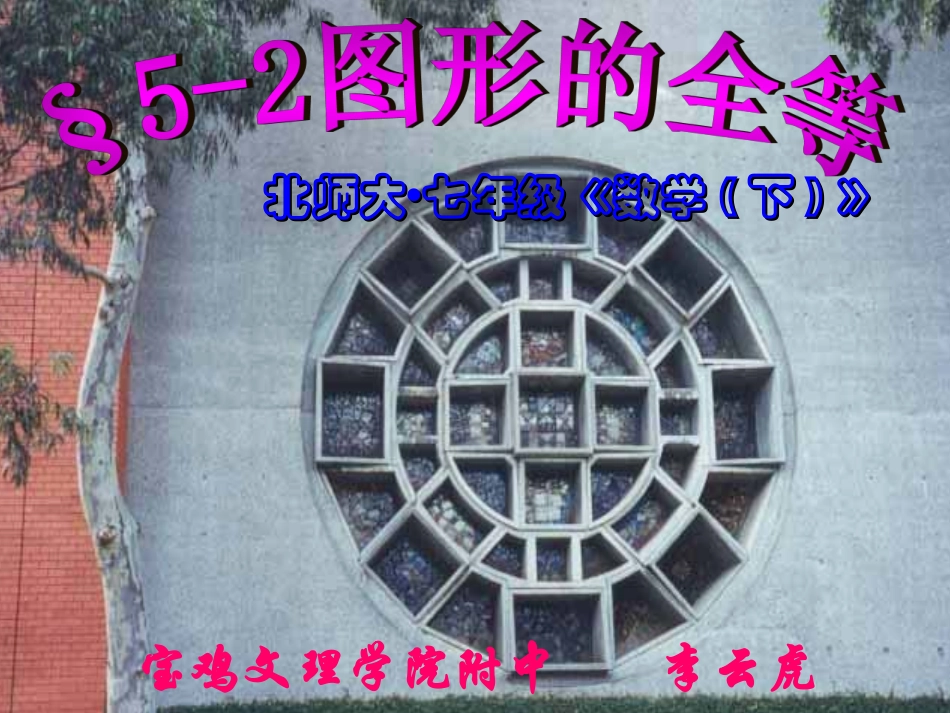 (中小学精品）图形的全等_第1页