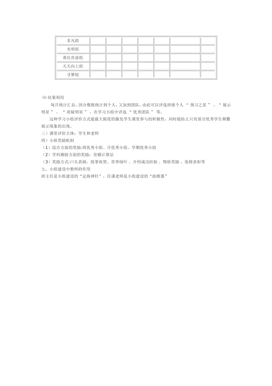 高效课堂模式下的小组评价制度_第2页