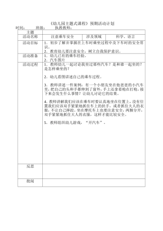 安全：《注意乘车安全》