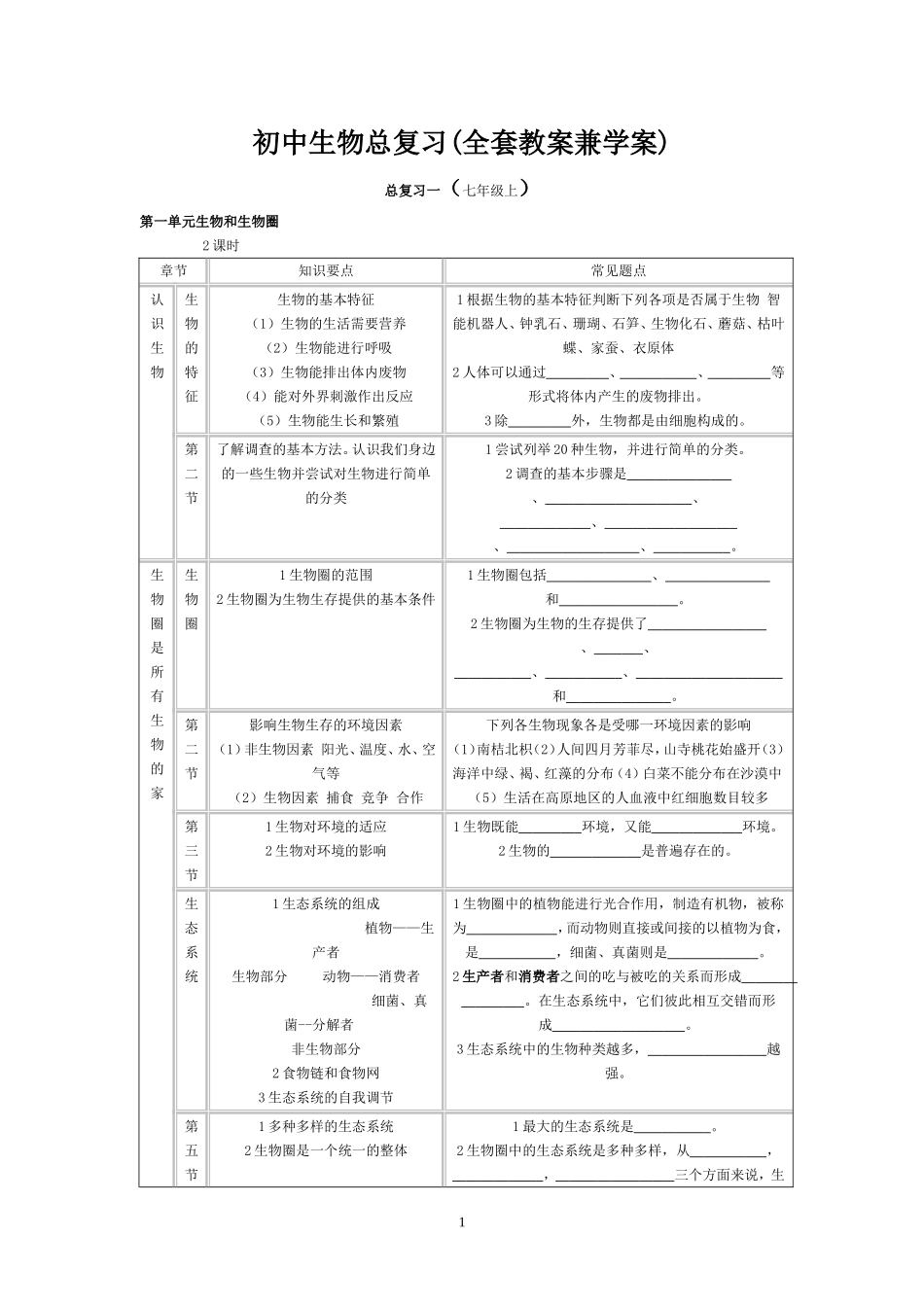 生物总复习学案_第1页