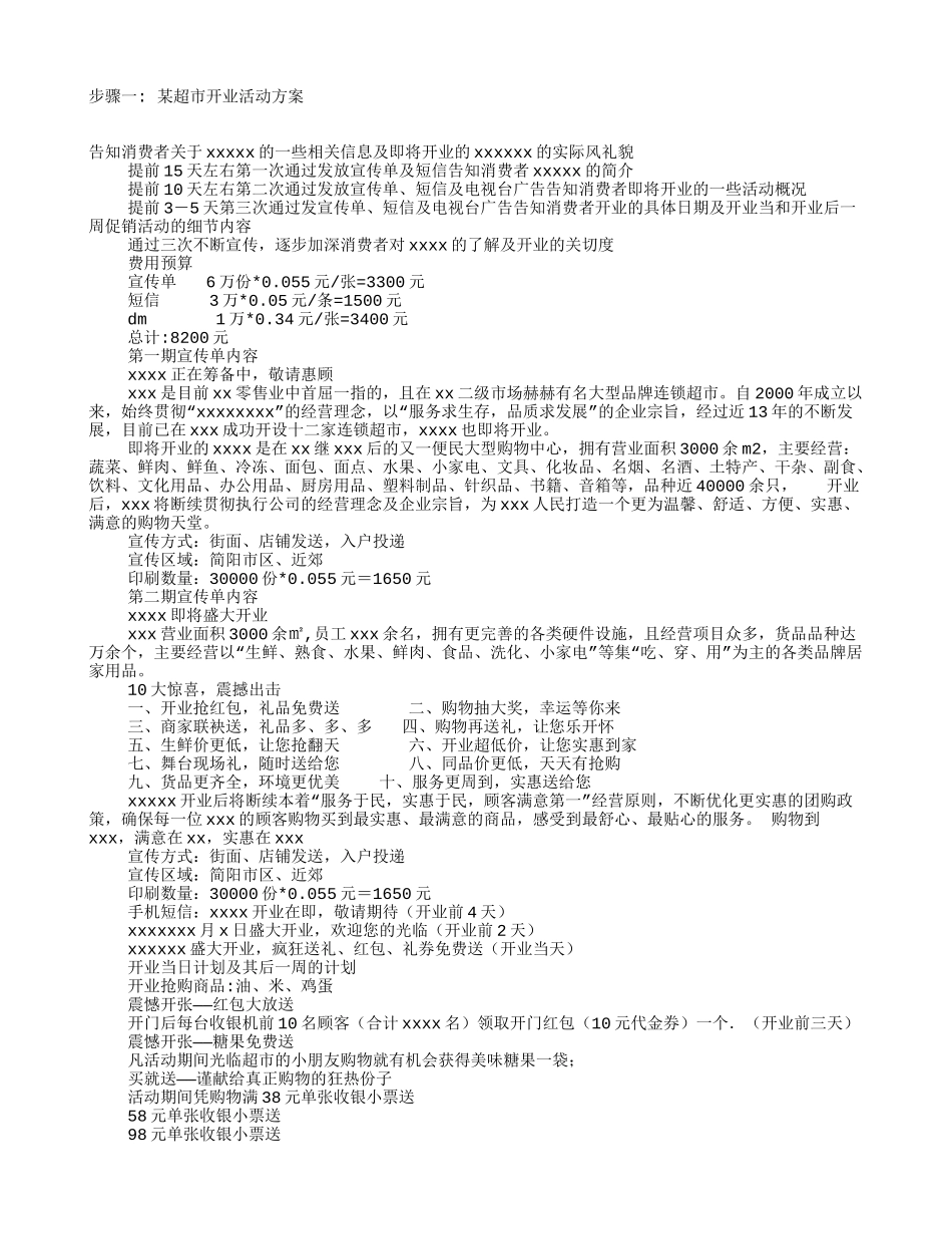 超市开张促销方案(12页)_第1页
