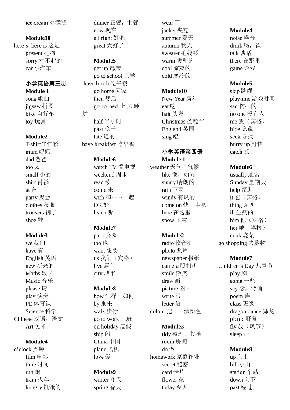 小学新标准英语单词表-打印版_第2页