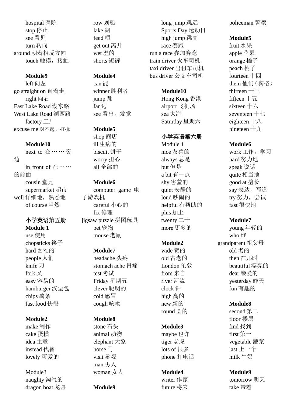 小学新标准英语单词表-打印版_第3页