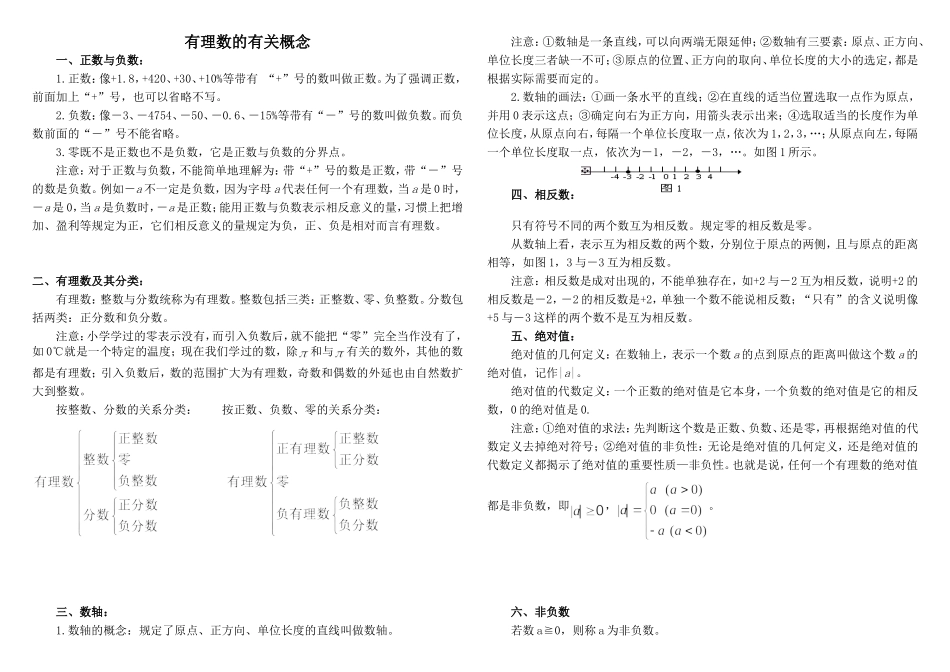 有理数知识点总结_第1页