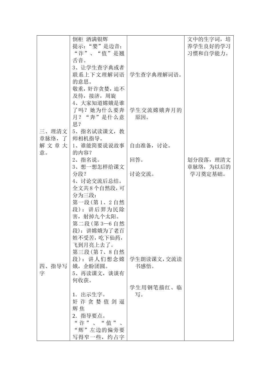 《嫦娥奔月》第一课时教学案_第2页