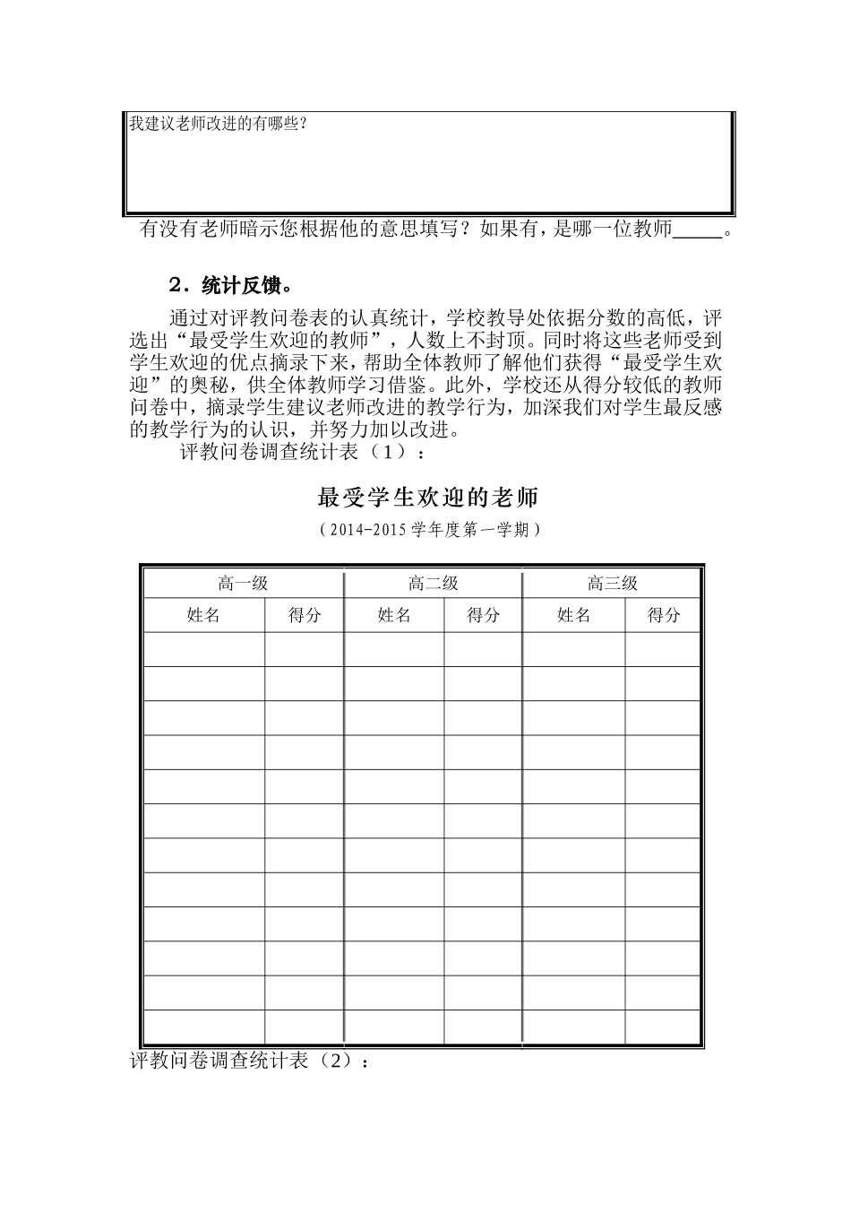 优化评教问卷调查（陶元芬）_第2页