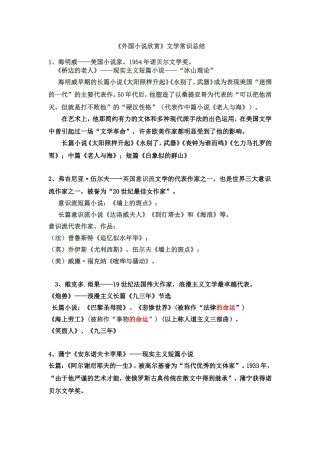 外国小说欣赏