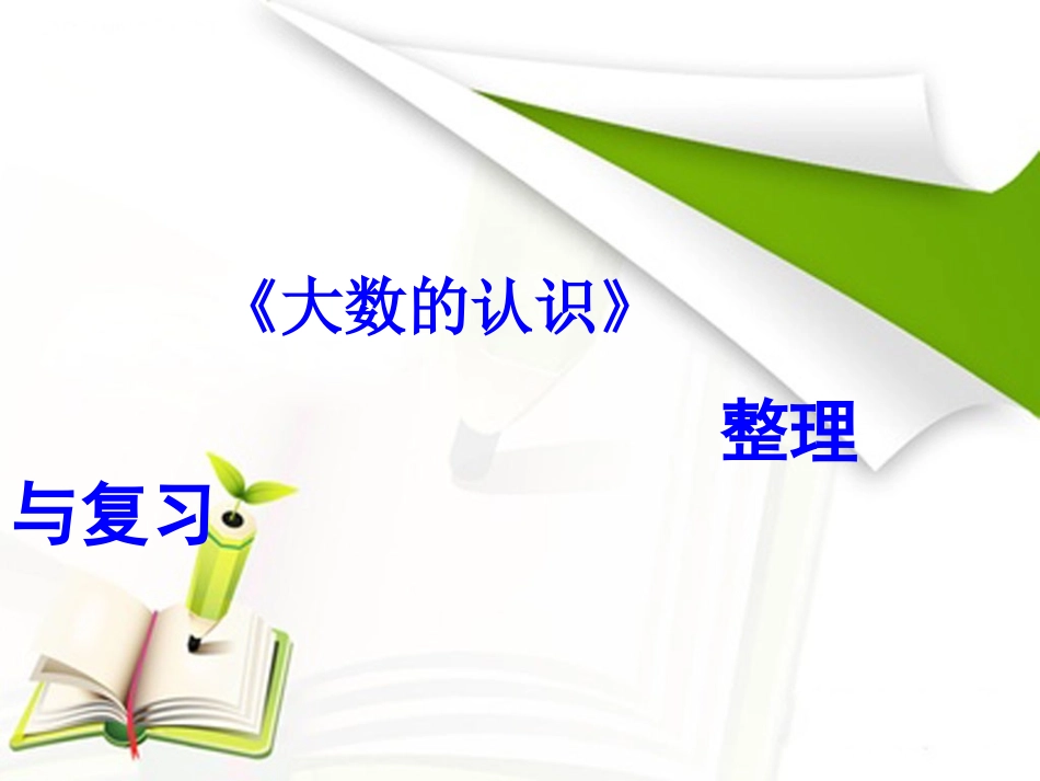 大数的认识复习课课件_第1页