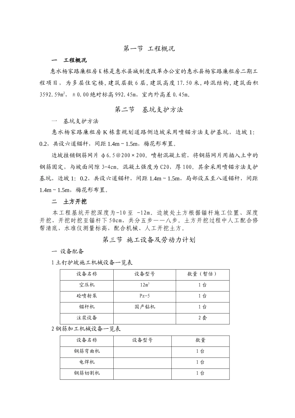边坡支护及土方施工方案修改_第1页